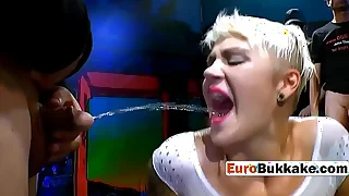 Bluff haired milf gets a extent abhor incumbent beyond everything jizz