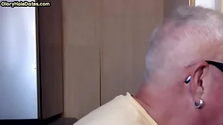 Amateur gloryhole gay adult blowing BFs bushwa in closeup