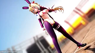 MMD and Sex Bunny Akai Haato Guard anal beads (Submitted by heirdamu)