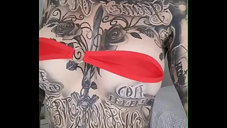 Red, Blue, Pallid with an increment of Purple Micro Bikini try upstairs Haul Melody Radford